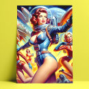 Search for science girl postcards Astronaut