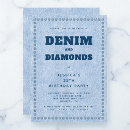 Search for blue denim and diamond invitations Jeans