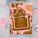 Search for gingerbread christmas invitations Pink