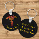 Search for medical doctor key rings Caduceus