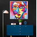 Search for abstract face posters Red lips