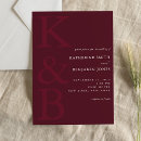 Search for burgundy wedding invitations Minimalist