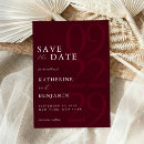 Search for burgundy wedding save the dates Typography