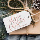 Search for rose gold gift tags Handwritten