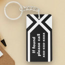 Search for found key rings Phone number