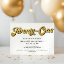 Search for vintage 21st birthday invitations Gold