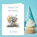 Search for raccoon birthday cards Woodland animals