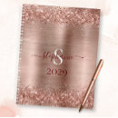 Search for rose gold planners Brushed metal