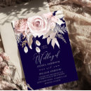 Search for navy blue and dusty rose wedding invitations Modern