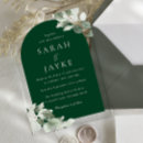 Search for emerald green invitations Greenery