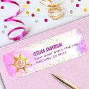 Search for confetti dots return address labels Watercolor