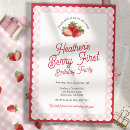 Search for pink strawberry invitations Gingham