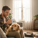 Search for paw prints on my heart mugs Minimalist
