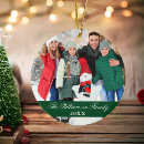 Search for 2 sided christmas tree decorations Family photo