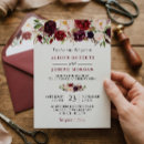 Search for rustic burgundy wedding invitations Marsala