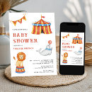 Search for circus baby shower invitations Big top