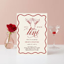 Search for girl in a martini glass invitations Whimsical
