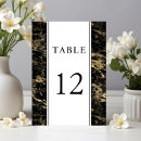 Search for gold marble table cards Number