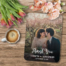 Search for bride and groom rectangular wedding magnets Thank you