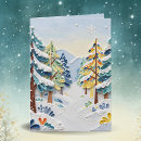 Search for oil painting christmas cards Winter