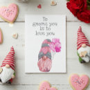 Search for gnome valentines day cards Watercolor