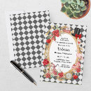 Search for late birthday invitations Alice in wonderland
