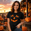 Search for halloween pumpkin face tshirts Orange and black