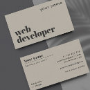Search for web developer business cards Freelance