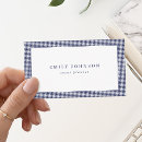 Search for blue plaid pattern business cards Professional
