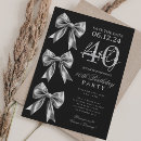 Search for black silver 40th birthday invitations Adult birthday party