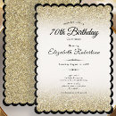 Search for 70th with bling birthday invitations Modern