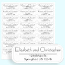 Search for married couple return address labels Black and white