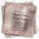 Search for feminine sweet 16 invitations Glitter