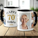 Search for happy 70th mugs Photo collage