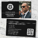Search for security officer business cards Black and white