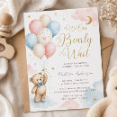 Search for baby reveal invitations Teddy bear