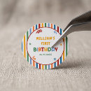 Search for fun birthday stickers Striped