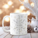 Search for gold snowflakes mugs Let it snow