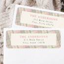 Search for pink and green return address labels Retro