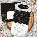 Search for gold embossed wedding invitations Black