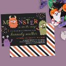 Search for little monster baby shower invitations Purple