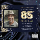 Search for blue and gold party invitations Glitter
