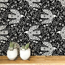 Search for black and white bird art Floral