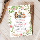 Search for pink woodland baby shower invitations Forest