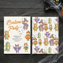 Search for watercolor halloween invitations Kids costume party