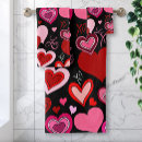 Search for pink black hearts bath towels Valentine
