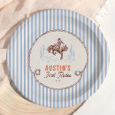 Search for cowboy plates First rodeo birthday