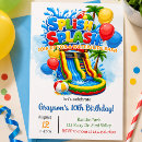 Search for waterslide birthday invitations Splash pad birthday