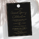 Search for grand opening invitations Black and gold