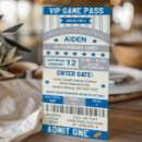Search for football ticket birthday invitations Blue
